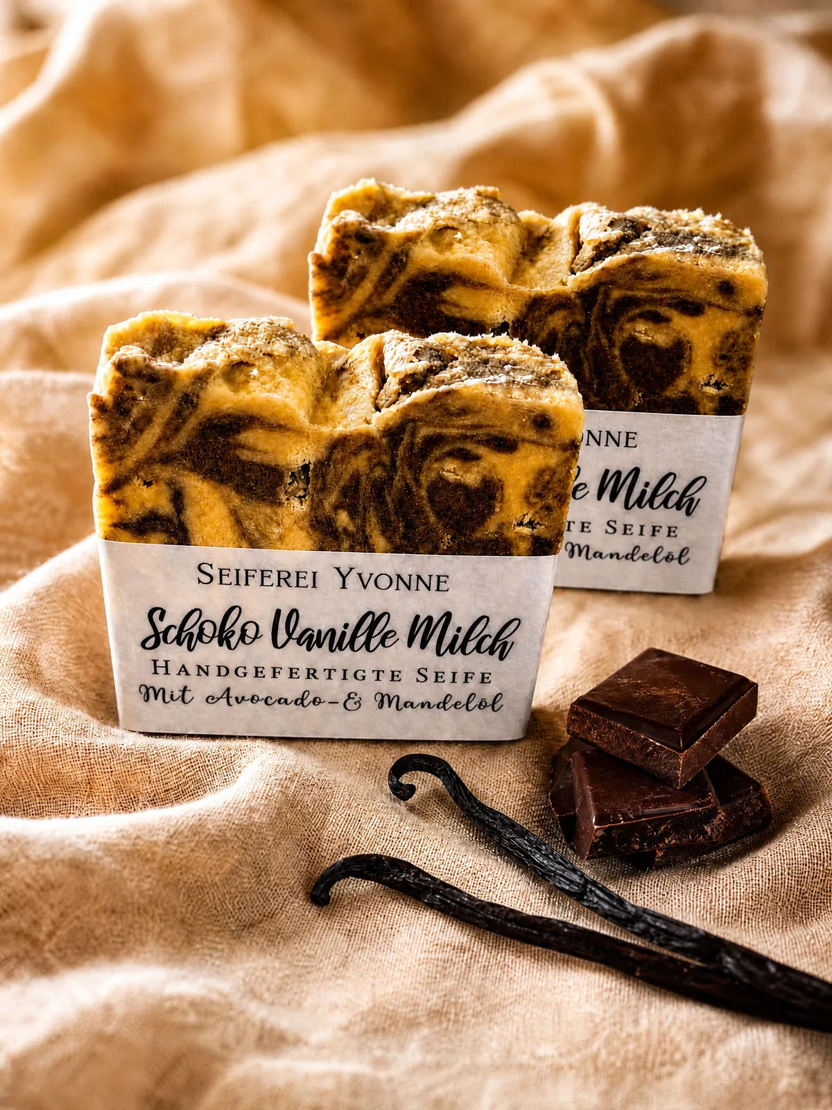 Schoko-Vanille Milchseife · schoko-cremig mit Vanille
